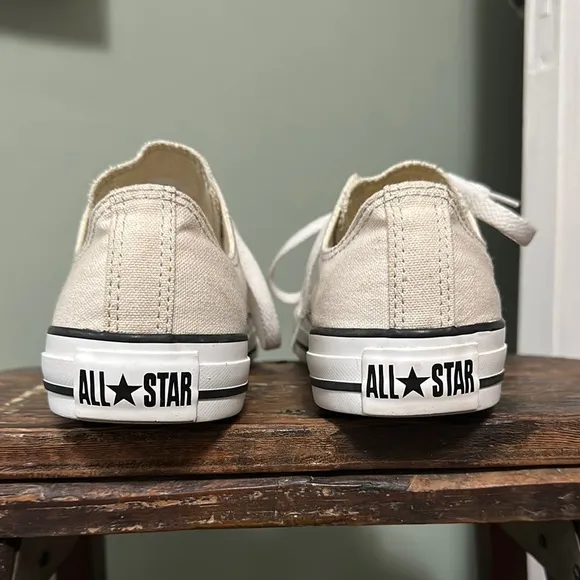 Unisex Converse ALL STAR Ox Egret/White/Black Low-Top Sneakers