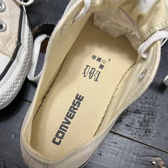 Unisex Converse ALL STAR Ox Egret/White/Black Low-Top Sneakers