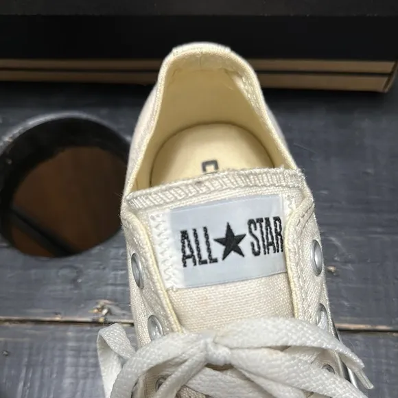 Unisex Converse ALL STAR Ox Egret/White/Black Low-Top Sneakers