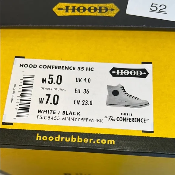 Unisex Hood Rubber Co. “The Conference” 55 HC High Top Sneakers (TS11)