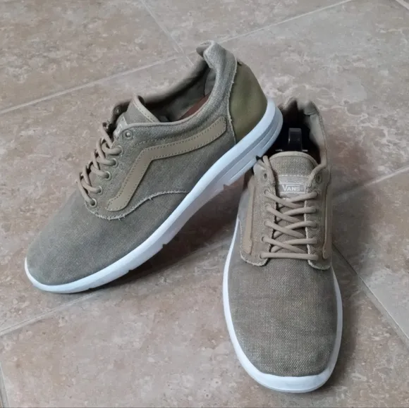 Vans Khaki Canvas Sneakers W12/ M10.5