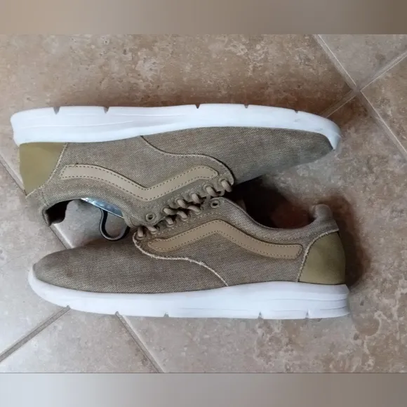 Vans Khaki Canvas Sneakers W12/ M10.5