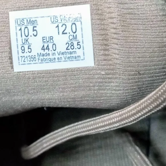 Vans Khaki Canvas Sneakers W12/ M10.5