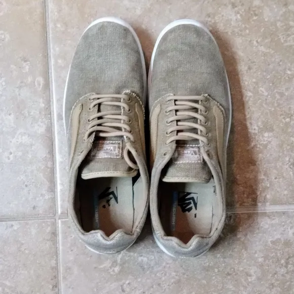 Vans Khaki Canvas Sneakers W12/ M10.5