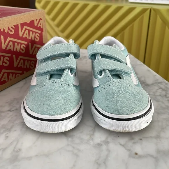Vans Light Blue Toddler Gender Neutral Baby Boy Girl Size 6.5 Sneakers
