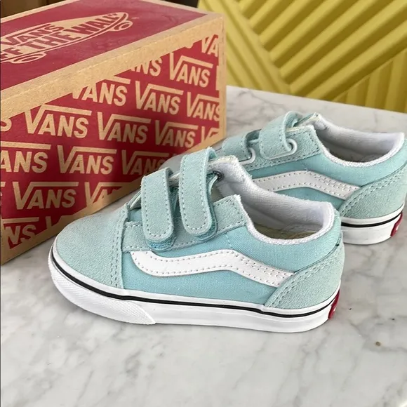 Vans Light Blue Toddler Gender Neutral Baby Boy Girl Size 6.5 Sneakers