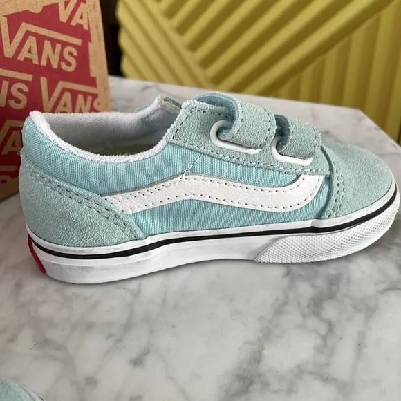 Vans Light Blue Toddler Gender Neutral Baby Boy Girl Size 6.5 Sneakers