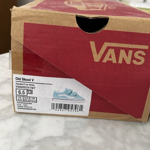 Vans Light Blue Toddler Gender Neutral Baby Boy Girl Size 6.5 Sneakers