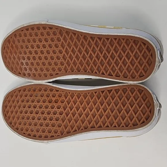 Vans Old Skool Cream Suede &amp; Metallic Gold Checkered Sneakers