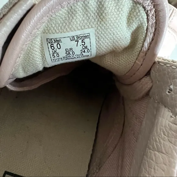 Vans pale beige pink leather old skool low top sneakers