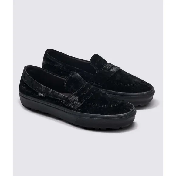 Vans Style 53 Velvet Black Slip on Loafers Size Womens 8 Men’s 6.5