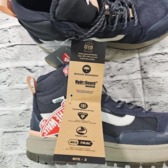 VANS UltraRange EXO Hi Gore-Tex MTE-2 Blue Sneakers Boots MENS SZ 8 WOMENS 9.5