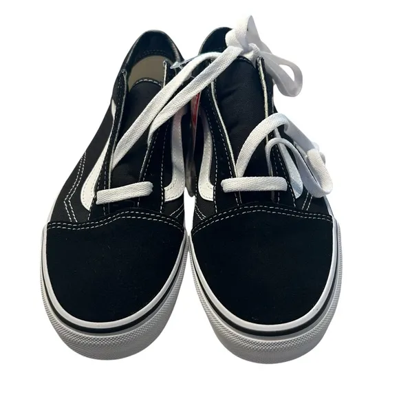 Vans Women’s Size 8 Old Skool Classic Skate Sneakers Black White Iconic Grunge