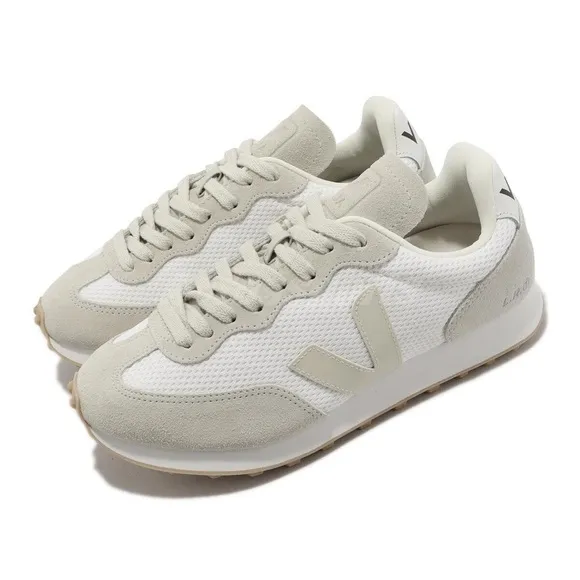 Veja Rio Branco Alveomesh Sneakers in White / Pierre Grey Natural— Womens US 7