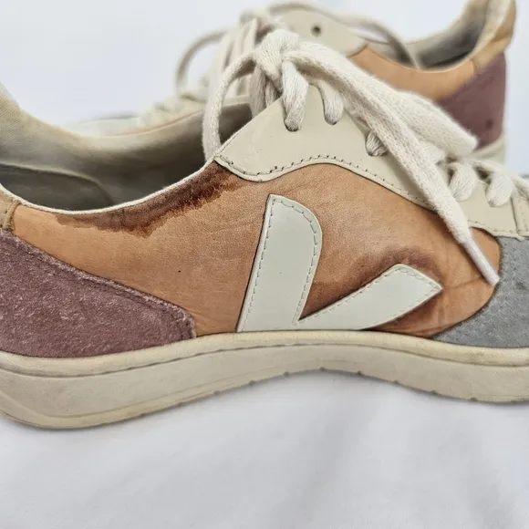 Veja V-10 Colorblock Sneakers | Leather Suede Mesh | Women’s 9