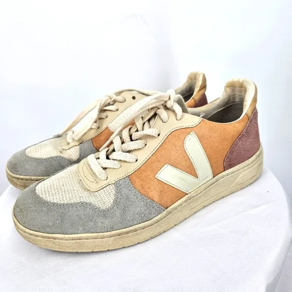 Veja V-10 Colorblock Sneakers | Leather Suede Mesh | Women’s 9