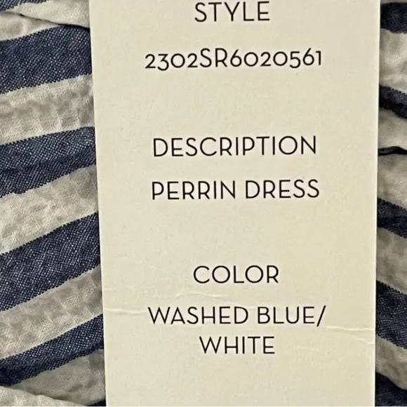 VERONICA BEARD perrin maxi ruched dress in striped washed blue/white Sz 8