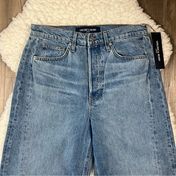 Veronica Beard Ryder Saddle jeans barrel leg wide leg