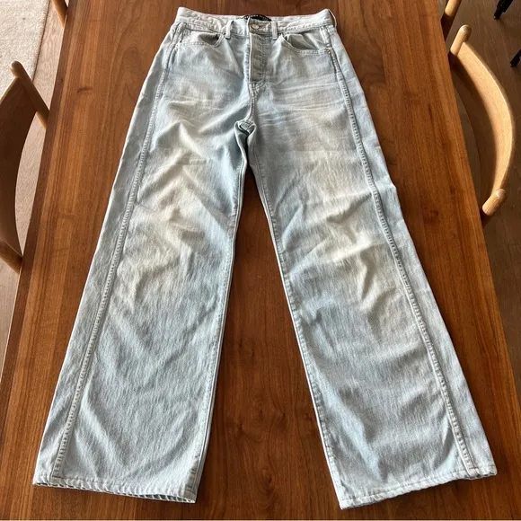 Veronica Beard Taylor Wide Leg High-Rise Jeans Aire wash
