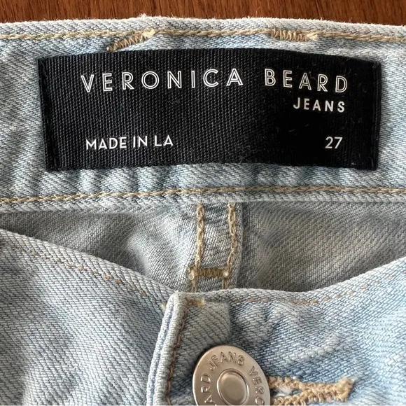 Veronica Beard Taylor Wide Leg High-Rise Jeans Aire wash