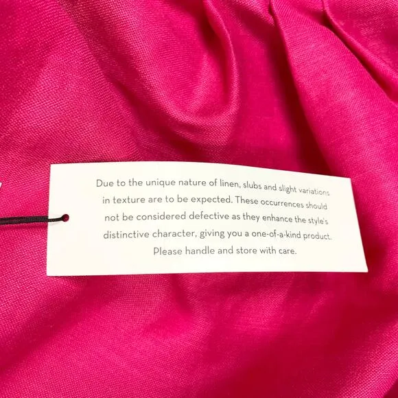 Veronica Beard Womens Patsy Linen Maxi Dress One Shoulder Fuchsia Pink Size 4