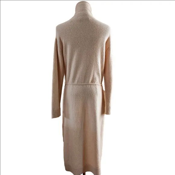 Vince Blush Wool &amp; Cashmere Turtleneck Sweater Dress w/removable Belt-Size Small