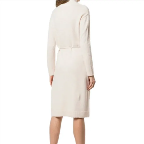 Vince Blush Wool &amp; Cashmere Turtleneck Sweater Dress w/removable Belt-Size Small