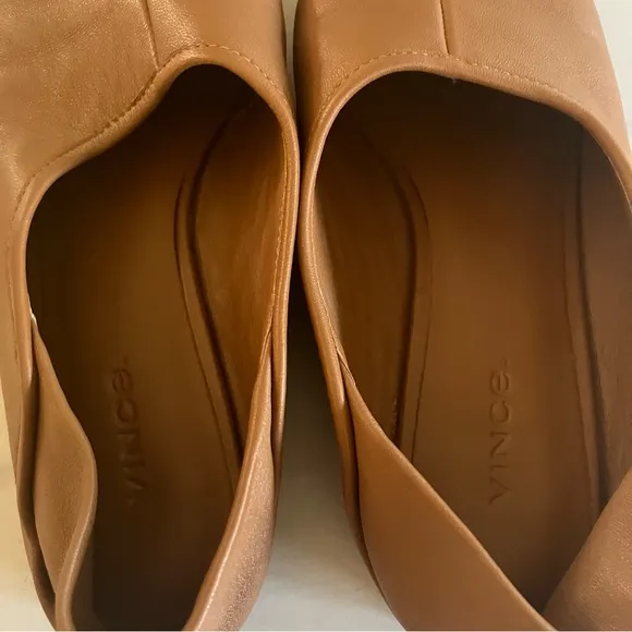 Vince Branine Light Brown Leather Loafers 7