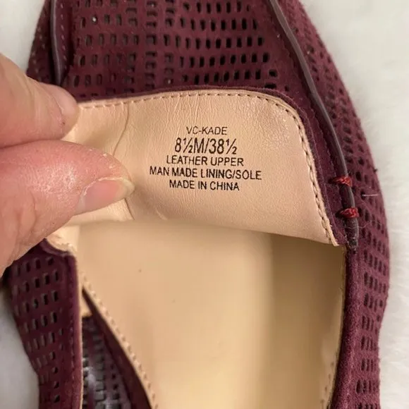 Vince Camuto 'Kade' Wine Cutout Loafers NWOT, size‎ 8.5