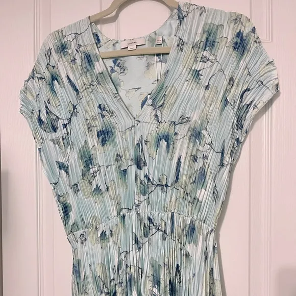 Vince | Flora Crushed Cap Sleeve V-Neck Dress