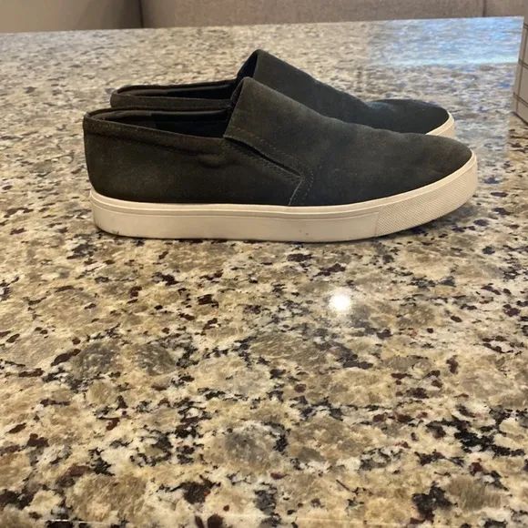 Vince leather suede green slip-on sneakers/ loafers