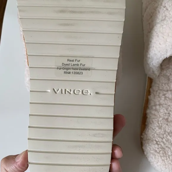 VINCE Loni Shearling Slipper Slides Size 9 NEW