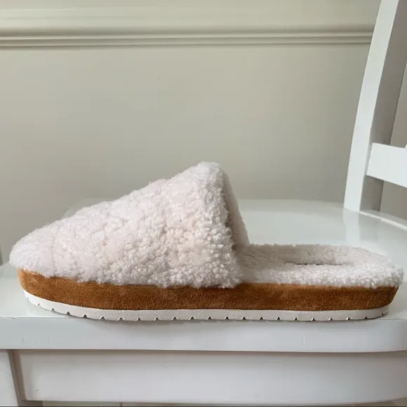 VINCE Loni Shearling Slipper Slides Size 9 NEW