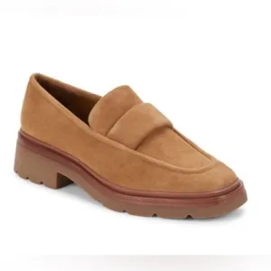 Vince Robin Suede Loafers Light Fawn