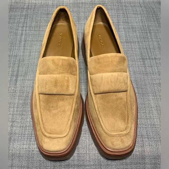 Vince Robin Suede Loafers Light Fawn