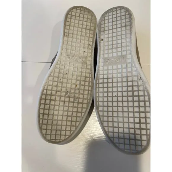 Vince Verrell Slip On Suede Mule Sneakers Low Back Tan Woodsmoke Sz 6.5 Neutral
