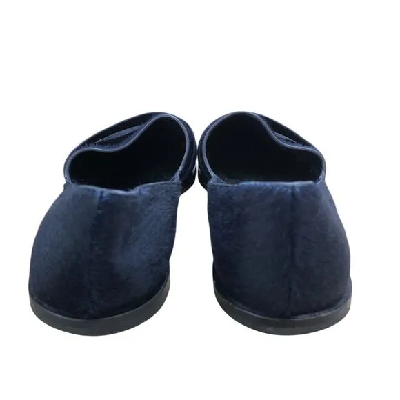 Vince Womens Size US 8M EU 38 Loafers Mason Navy Blue Calf Hair Leather Flats