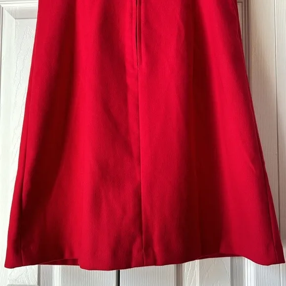 Vineyard Vines red ruffle flutter sleeve a-line sheath dress sz 8
