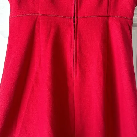 Vineyard Vines red ruffle flutter sleeve a-line sheath dress sz 8