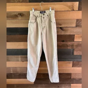 Vintage 90s L.A Blues Light Tan High Waisted Double Button Mom Jeans