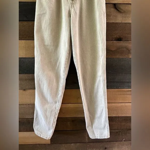 Vintage 90s L.A Blues Light Tan High Waisted Double Button Mom Jeans