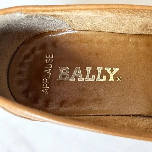 Vintage Bally Applause Tan Leather Kiltie Tassel Moc Toe Loafer Mens 7.5 Italy