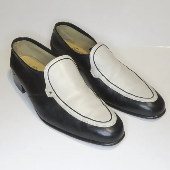 Vintage Bally Continental Switzerland Men's Designer Two-tone Loafers Size 9