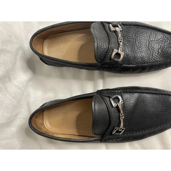Vintage Bally Waffry Leather Loafers – Made in Italy – Slip-Ons Size 8D
