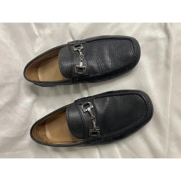 Vintage Bally Waffry Leather Loafers – Made in Italy – Slip-Ons Size 8D
