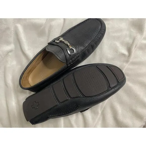 Vintage Bally Waffry Leather Loafers – Made in Italy – Slip-Ons Size 8D