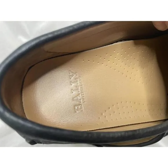 Vintage Bally Waffry Leather Loafers – Made in Italy – Slip-Ons Size 8D