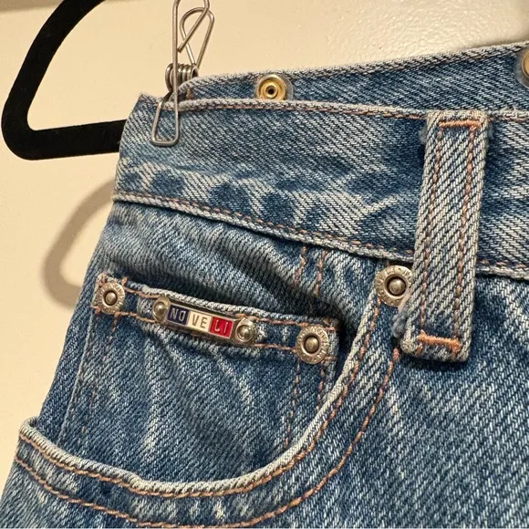 Vintage Noveli Jeans Metal Plaque Sailor Medallion Classic Retro Straight Leg