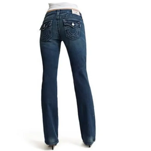 Vintage True Religion Y2K Joey Boot Cut Dark Wash Jeans-Size 25