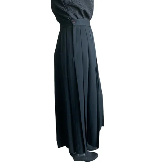 Vintage Wool Saks Fifth Avenue Pleated Midi Skirt